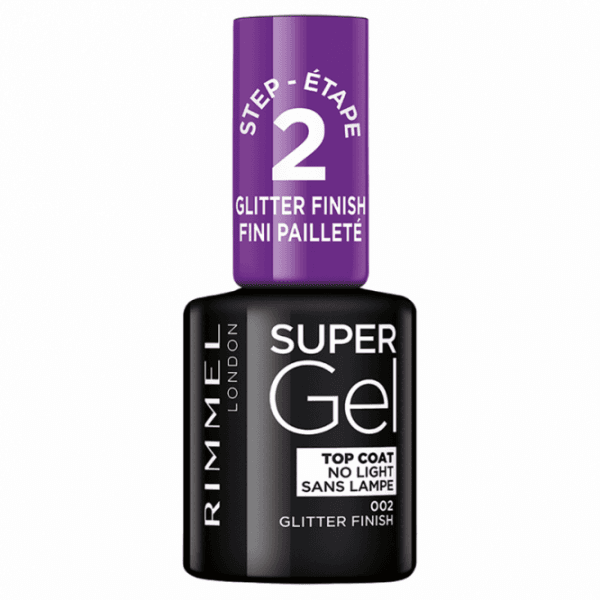 Rimmel Super Gel Step 1 & Step 2 12ml - 002 Glitter Finish