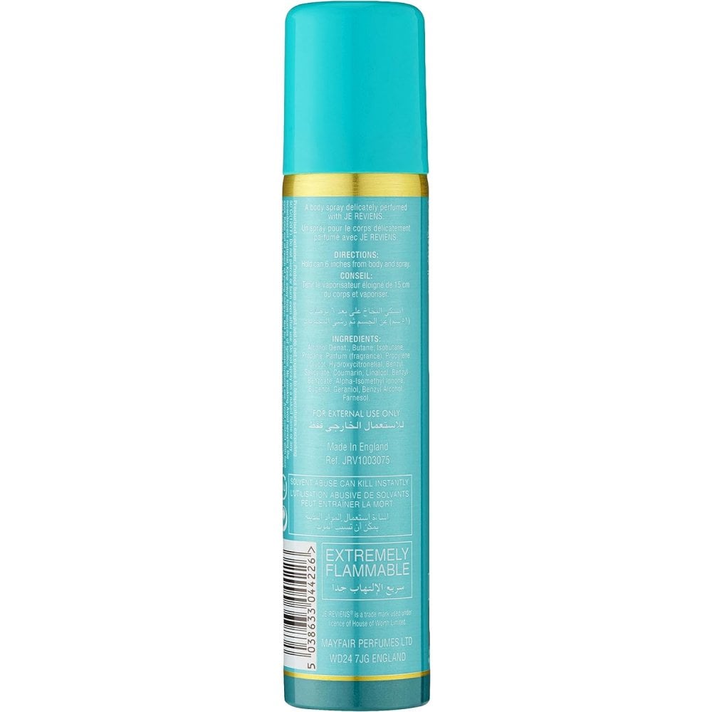 Worth Worth Je Reviens Body Spray 75ml - Health & Beauty > Personal Care > Deodorants & Anti-Perspirant > Deodorants Body Spray