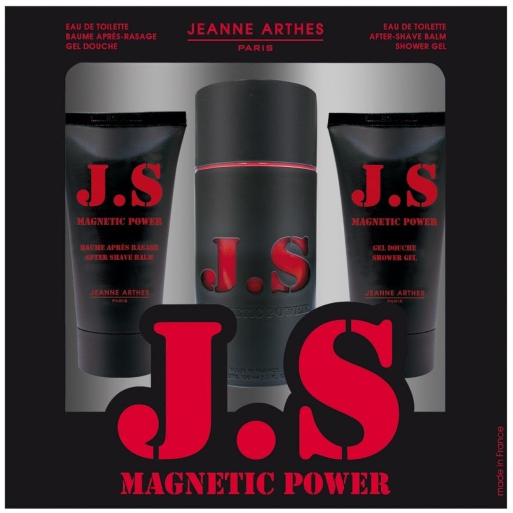 Jeanne Arthes Jeanne Arthes Js Magnetic Power Gift Set 100ml EDT Spray + 75ml Shower Gel + 75ml Aftershave Balm - Health & Beauty > Personal Care > Cosmetics > Bath & Body Gift Sets