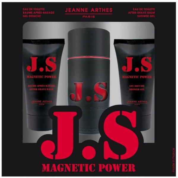 Jeanne Arthes Jeanne Arthes Js Magnetic Power Gift Set 100ml EDT Spray + 75ml Shower Gel + 75ml Aftershave Balm - Health & Beauty > Personal Care > Cosmetics > Bath & Body Gift Sets