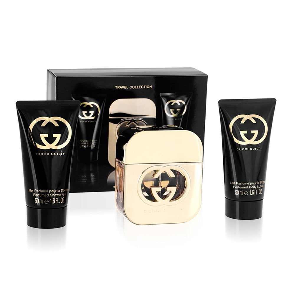 Gucci Gucci Guilty For Gift Set 50ml EDT Spray + 50ml Lotion + 50ml Shower Gel -