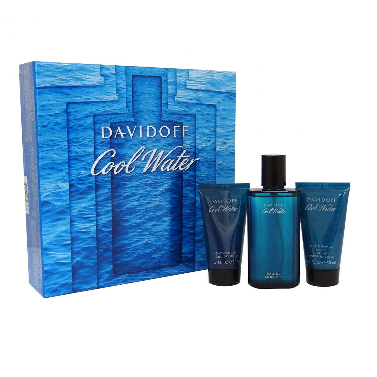 Davidoff Davidoff Cool Water For Men Gift Set 75ml EDT + 50ml Shower Gel + 50ml Aftershave Balm - Health & Beauty > Personal Care > Cosmetics > Bath & Body Gift Sets