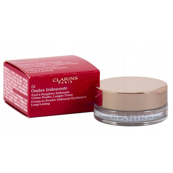 Clarins Ombre Iridescente Cream-to-Powder Eyeshadow 7g - 04 Silver Ivory
