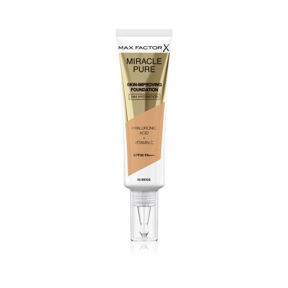 MAX FACTOR Max Factor Foundation Miracle Pure Sin-Improving Tube 30ml - 55 Beige - Health & Beauty > Personal Care > Cosmetics > Makeup > Face Makeup > Foundations & Concealers .