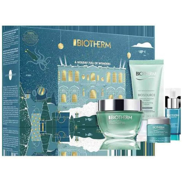 Biotherm Biotherm Aquasource Gift Set 50ml Hyalu Plump Gel + 7ml Life Plankton Elixir + 50ml Biosource Purifying Foaming Cleanser+ 5ml Life Plankton Eye Cream + Pouch - Health & Beauty > Personal Care > Cosmetics > Cosmetic Sets Cream