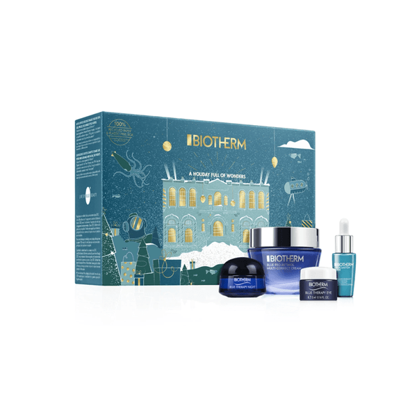 Biotherm Biotherm Blue Therapy 4 Piece Gift Set: Pro-Retinol Cream 50ml - Plankton Elixir Serum 7ml - Eye Cream 5ml - Night Cream 15ml + Pouch - Health & Beauty > Personal Care > Cosmetics > Cosmetic Sets Night Cream