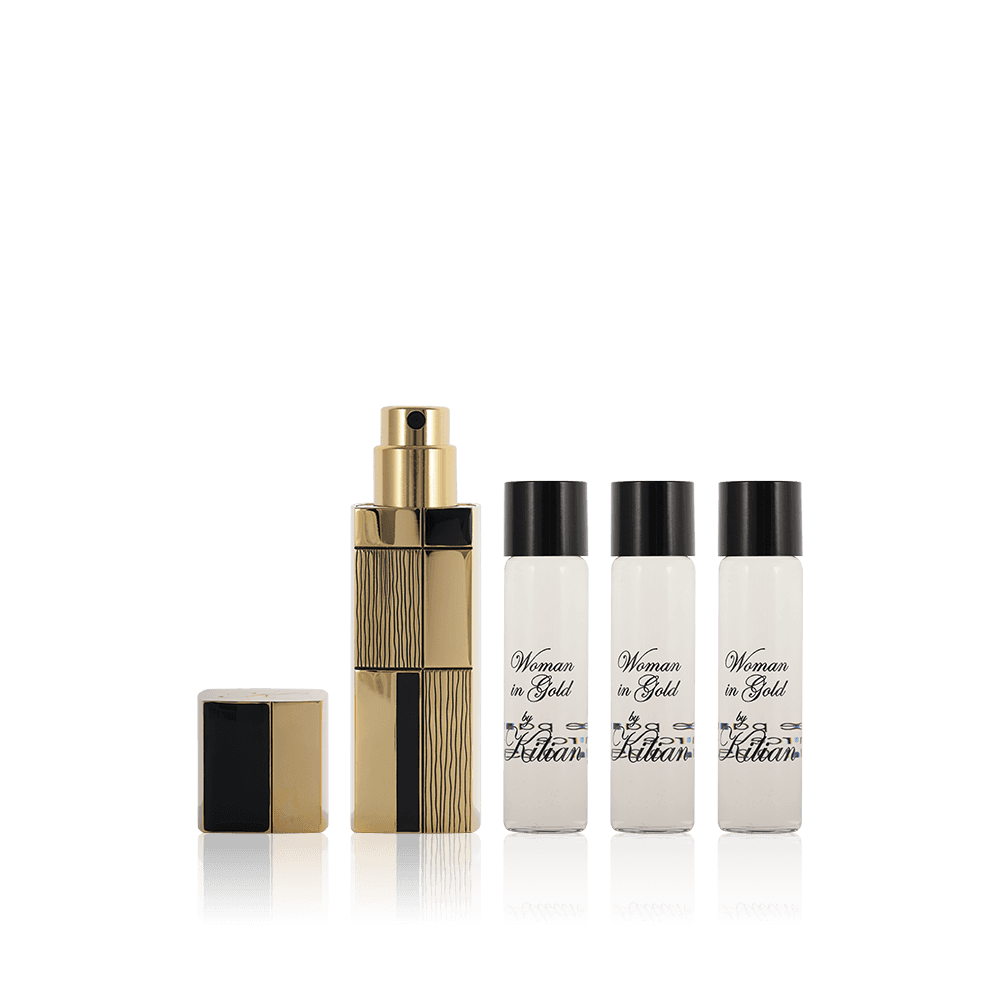 KILIAN By Kilian Woman In Gold Gift Set 4 X 7.5ml EDP Refill + Travel Spray - Health & Beauty > Personal Care > Cosmetics > Perfumes & Colognes > Eaux de Parfum EDP