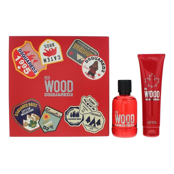 DSQUARED2 Dsquared2 Red Wood Gift Set EDT 100ml Spray + Body Lotion 150ml - Health & Beauty > Personal Care > Cosmetics > Perfumes & Colognes > Eaux De Toilette EDT