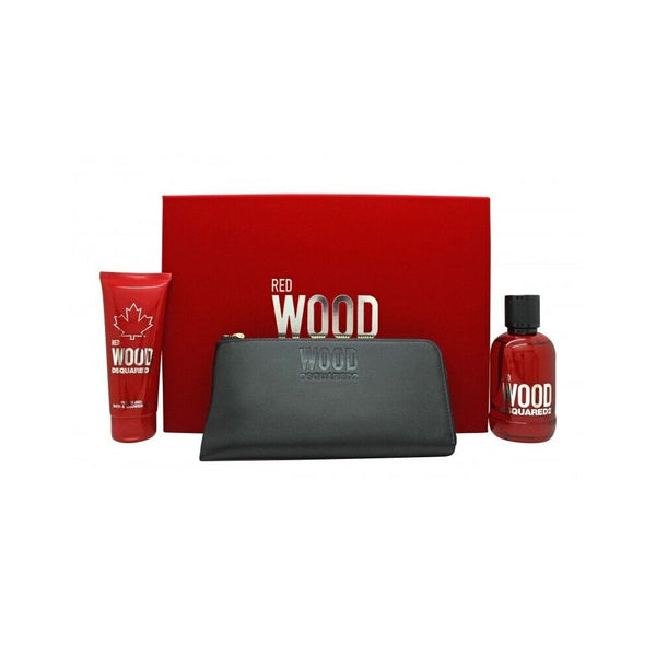 DSQUARED2 DsquaredÃƒâ€šÃ‚Â² Red Wood Gift Set 100ml EDT + 100ml Shower Gel + Purse - Health & Beauty > Personal Care > Cosmetics > Perfumes & Colognes > Eaux De Toilette EDT
