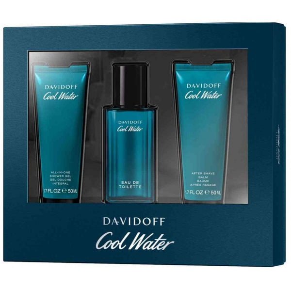 Davidoff Davidoff Cool Water Man Gift Set 50ml EDT Spray + 50ml Shower Gel + 50ml Aftershave Balm - Health & Beauty > Personal Care > Cosmetics > Perfumes & Colognes > Eaux De Toilette EDT