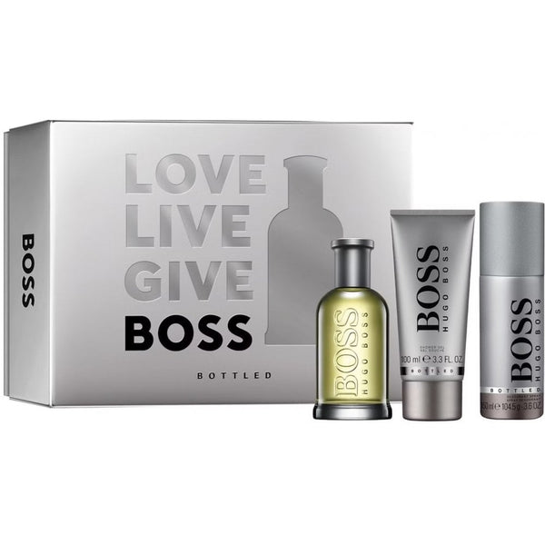Hugo Boss Hugo Boss Bottled Gift Set 100ml EDT Spray Shower Gel 100ml + Deodorant Spray 150ml - Health & Beauty > Personal Care > Cosmetics > Perfumes & Colognes > Eaux De Toilette EDT