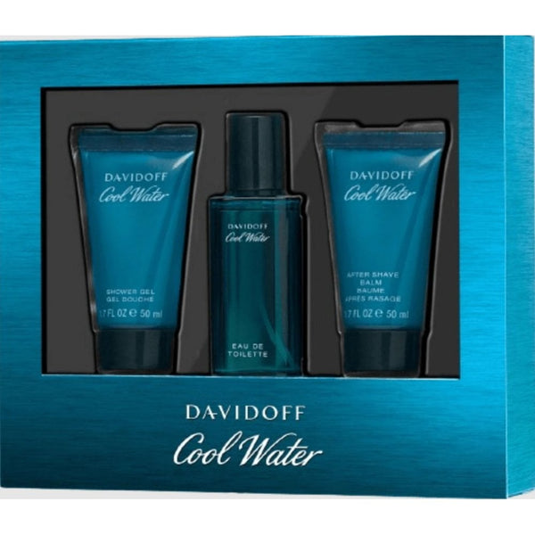 Davidoff Davidoff Cool Water Man Gift Set 40ml EDT Spray + 40ml Shower Gel + 50ml Aftershave Balm - Health & Beauty > Personal Care > Cosmetics > Perfumes & Colognes > Eaux De Toilette EDT