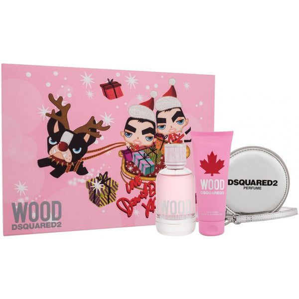 DSQUARED2 Dsquared2 Wood 3 Piece Gift Set: EDT 100ml - Shower Gel 100ml - Pouch - Health & Beauty > Personal Care > Cosmetics > Perfumes & Colognes > Eaux De Toilette EDT
