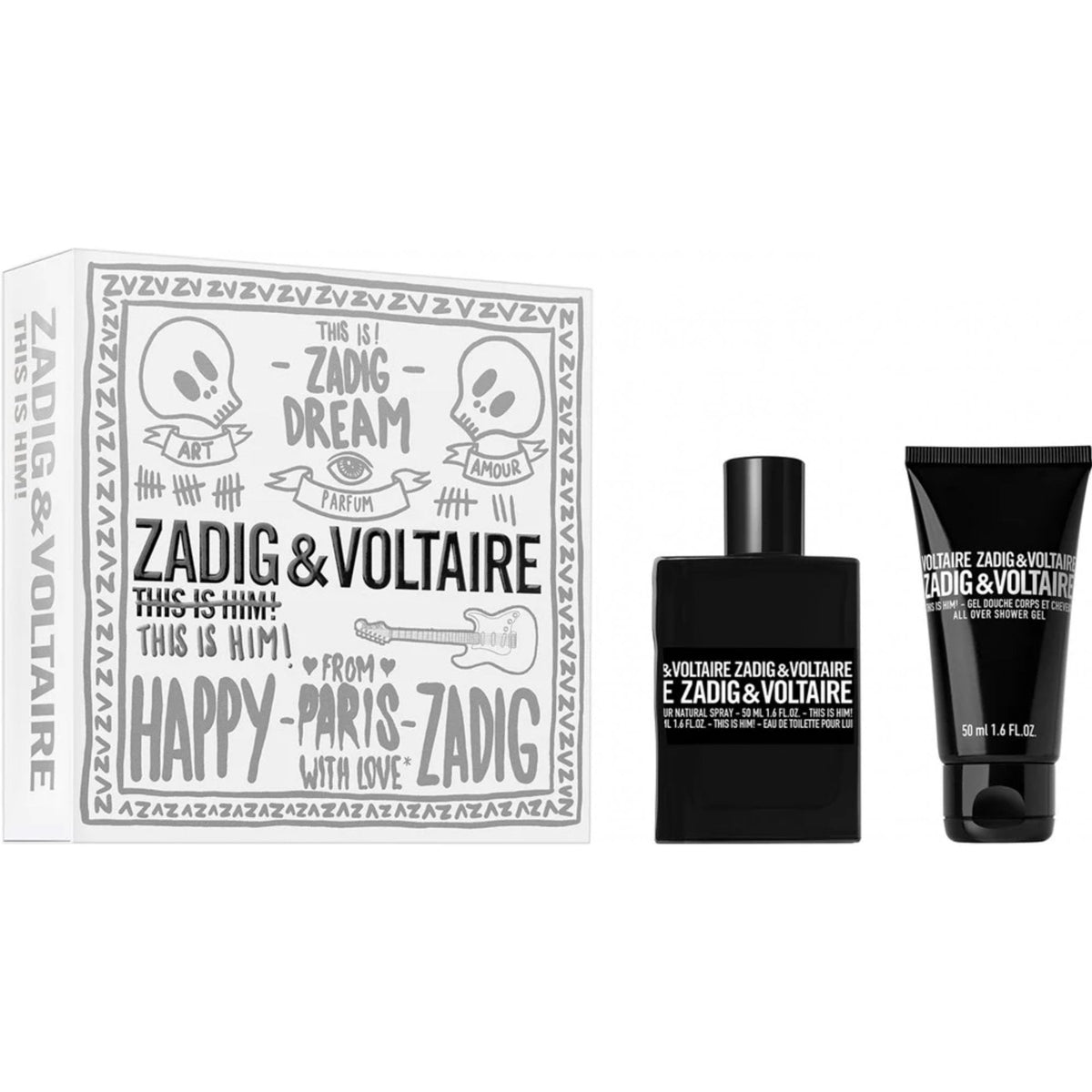 Zadig & Voltaire Zadig & Voltaire This Is Him! Gift Set: 50ml EDT Spray + Shower Gel 50ml - Health & Beauty > Personal Care > Cosmetics > Bath & Body Gift Sets
