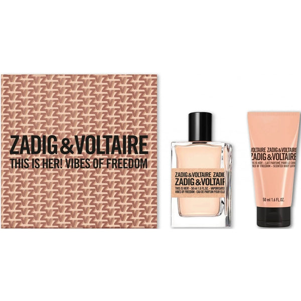 Zadig & Voltaire This Is Her! Vibes Of Freedom Gift Set 50ml EDP Spray + Body Lotion 50ml