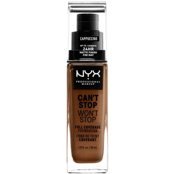 Nyx NYX Can't Stop Won't Stop 24H Full Coverage Foundation 30ml - Cappuccino - Health & Beauty > Personal Care > Cosmetics > Makeup > Face Makeup > Foundations & Concealers
