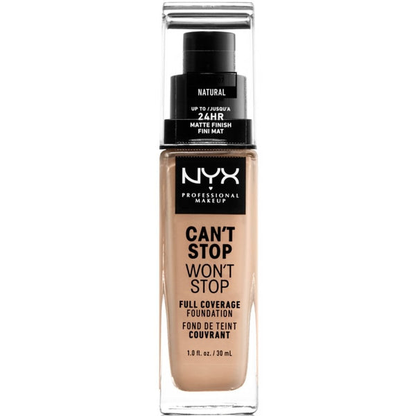 Nyx NYX Can't Stop Won't Stop 24H Foundation 30ml - Natural - Health & Beauty > Personal Care > Cosmetics > Makeup > Face Makeup > Foundations & Concealers