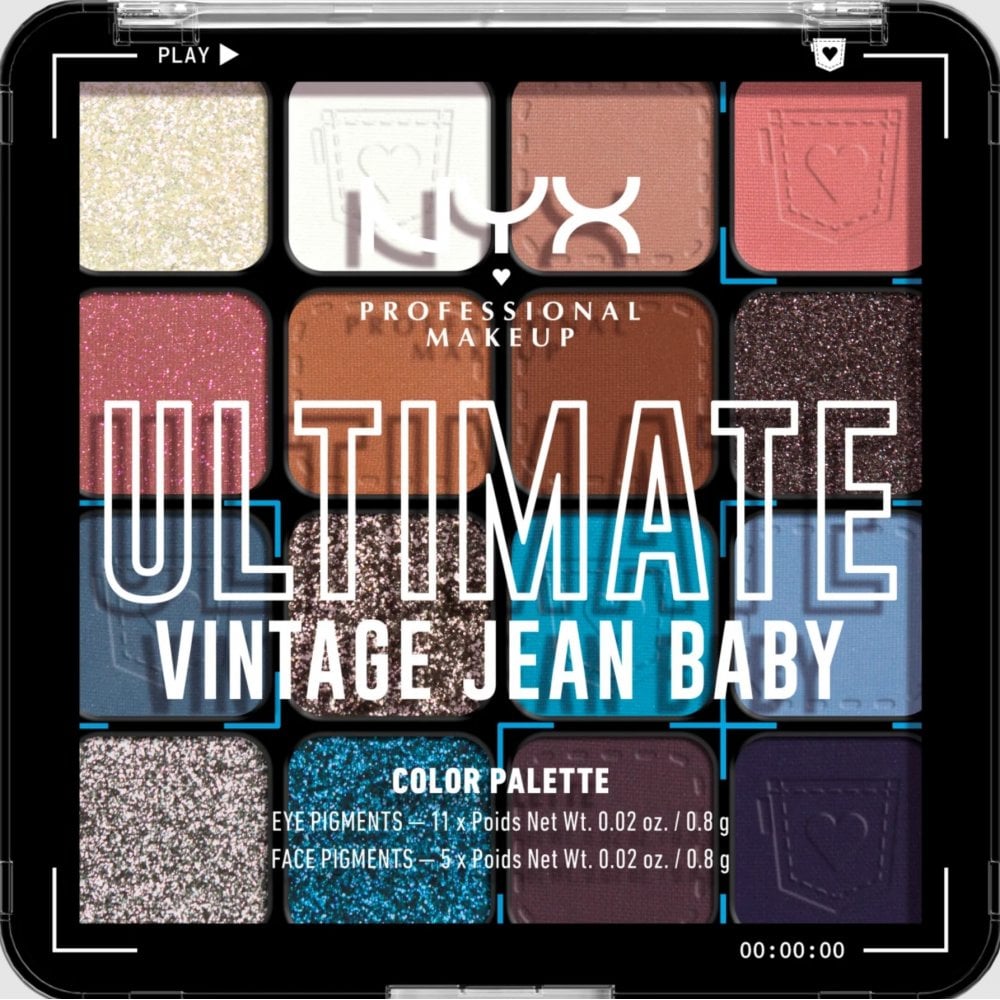 Nyx NYX Ultimate Vintage Eye Shadow Palette 0.8g - Jean Baby - Health & Beauty > Personal Care > Cosmetics > Makeup > Eye Makeup > Eye Shadows