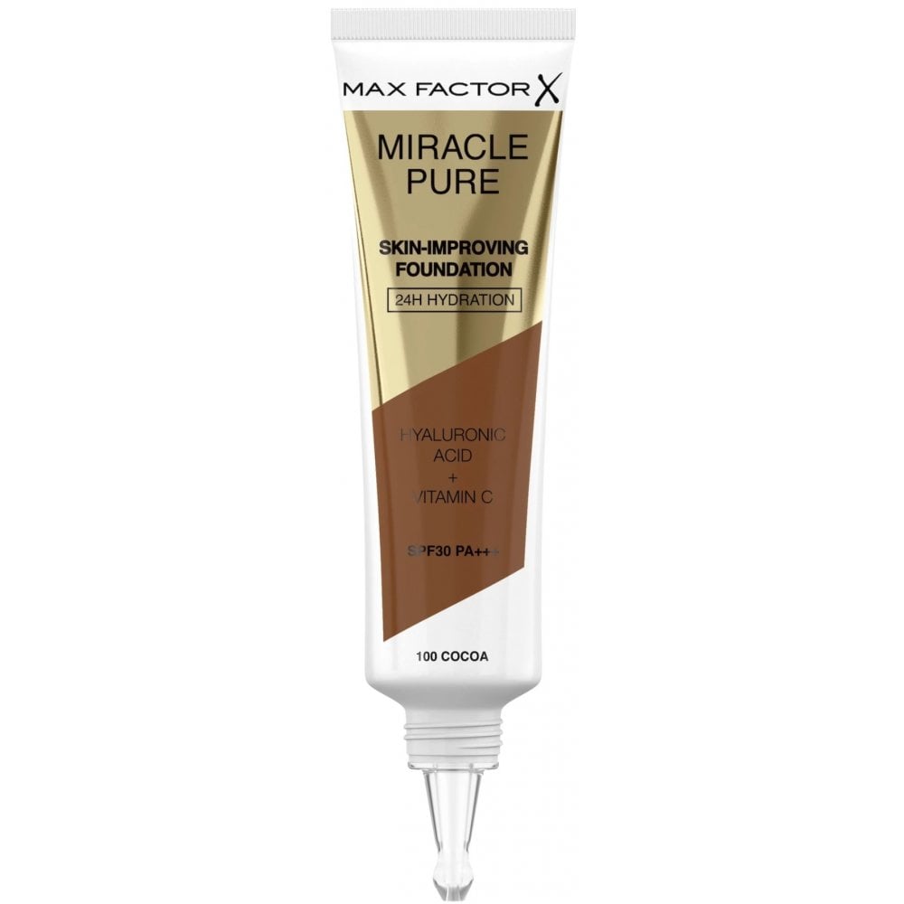 MAX FACTOR Max Factor Miracle Pure Skin Improving 24H Hydration Foundation 30ml - 100 Cocoa - Health & Beauty > Personal Care > Cosmetics > Makeup > Face Makeup > Foundations & Concealers