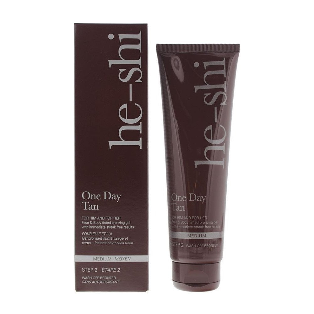 HE-SHI He-Shi One Day Tan Face & Body Medium Wash Off Bronzer 150ml - Health & Beauty > Personal Care > Cosmetics > Makeup > Face Makeup > Blushes & Bronzers .