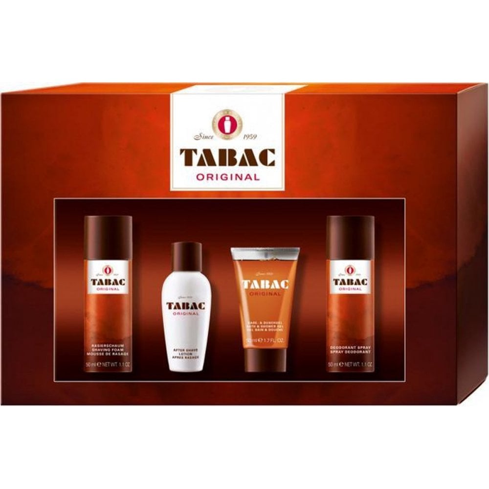 Tabac Tabac Aftershave 50ml Lotion + 50ml Shower Gel + 50ml Deodorant Spray + 50ml Shave Foam - Health & Beauty > Personal Care > Cosmetics > Perfumes & Colognes Lotion