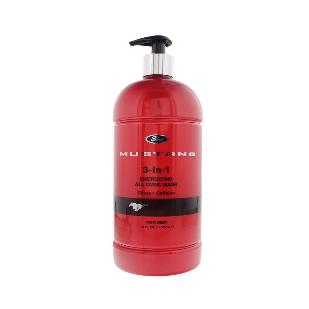 Mustang Mustang 3-In-1 Invigorating All Over Wash 1005ml Red - Health & Beauty > Personal Care > Cosmetics .
