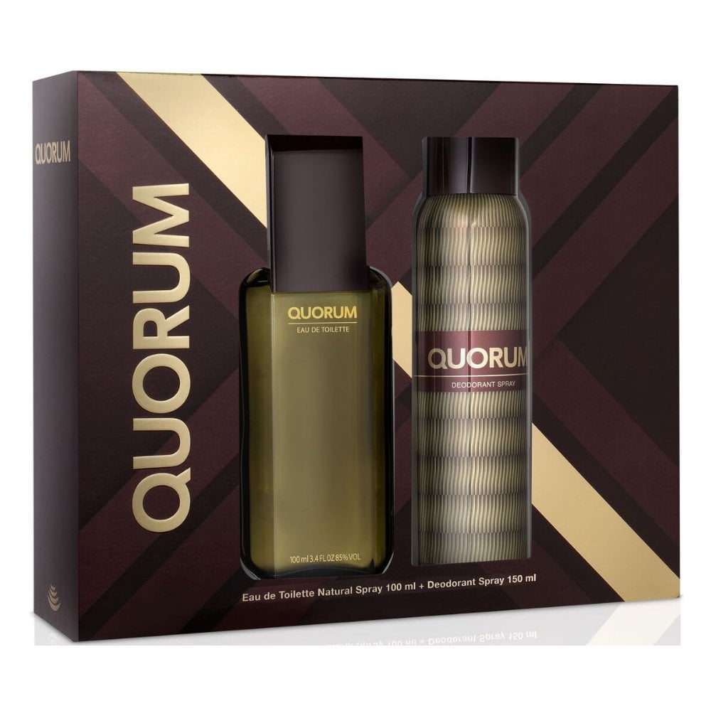 Puig Puig Quorum Gift Set 100ml EDT Spray + Deodorant Spray 150ml - Health & Beauty > Personal Care > Cosmetics > Bath & Body Gift Sets