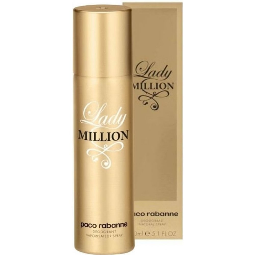 Paco Rabanne Paco Rabanne Lady Million 150ml Deodorant Natural Spray - Health & Beauty > Personal Care > Deodorants & Anti-Perspirant > Deodorants Deodorant