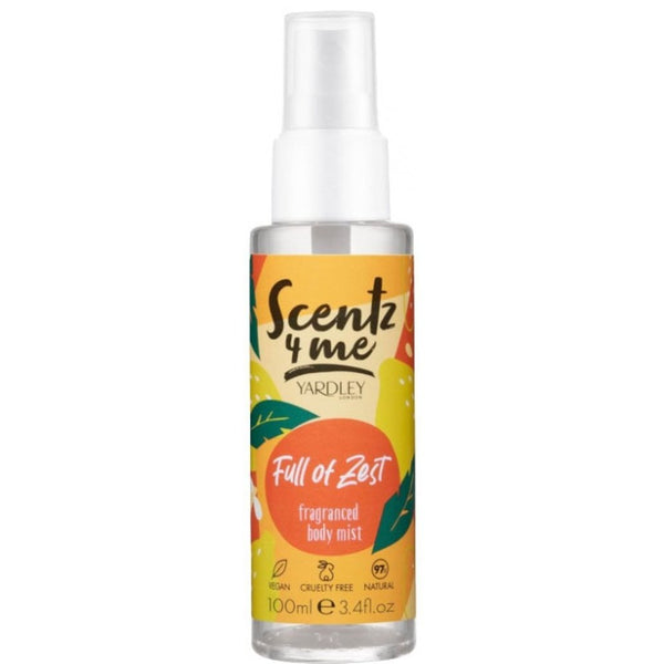 Yardley Yardley Scentz 4 Me Fragranced Body Mist 100ml Spray - Full Of Zest - Health & Beauty > Personal Care > Cosmetics > Perfumes & Colognes > Body Mists