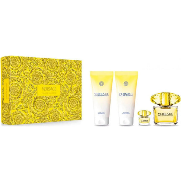 Versace Versace Yellow Diamond Set: EDT Spray 90ml + Bl 100ml + Sg 100ml + EDT Spray 15ml - Health & Beauty > Personal Care > Cosmetics > Perfumes & Colognes > Eaux De Toilette