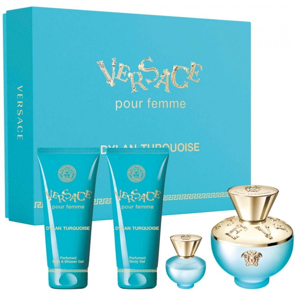 Versace Versace Dylan Turquoise Set: EDT Spray 100ml + Body Gel 100ml + Sg 100ml + Edp Spray 5ml - Health & Beauty > Personal Care > Cosmetics > Perfumes & Colognes > Eaux De Toilette