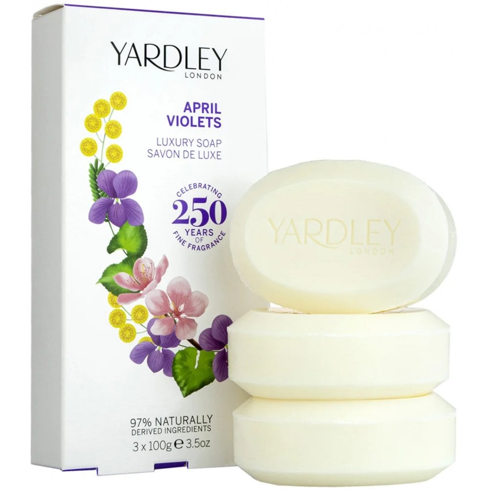 Yardley Yardley April Violets 3X100G Soap - Health & Beauty > Personal Care > Cosmetics > Bath & Body > Body Wash Soap