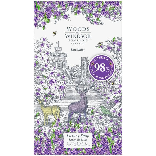 Woods Of Windsor Woods Of Windsor Lavender Soap 3 X 60G - Health & Beauty > Personal Care > Cosmetics > Bath & Body > Body Wash Soap