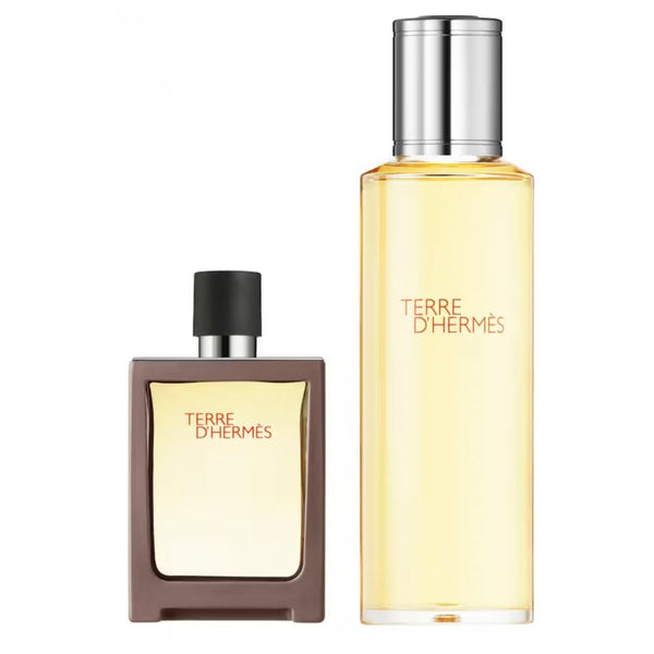 Hermes Hermes Terre d'Hermes Travel Set Pure Parfum 30ml EDP + Refill -