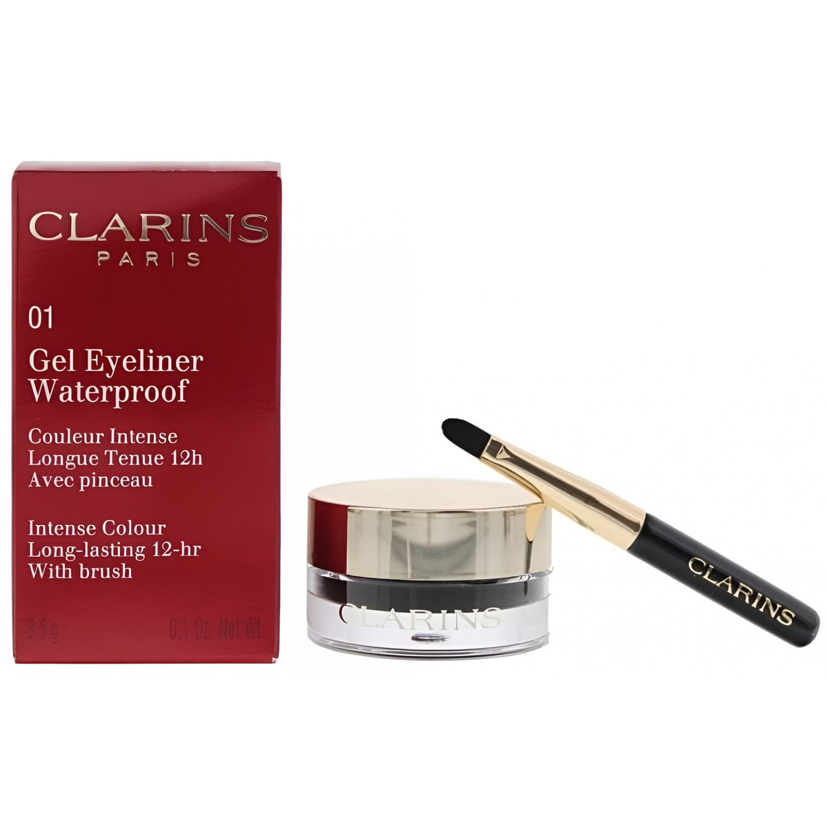 Clarins Clarins Gel Eyeliner Waterproof Intense With Brush - 01 Intense Black - Health & Beauty > Personal Care > Cosmetics > Makeup > Eye Makeup > Eyeliner Eyeliner Gel