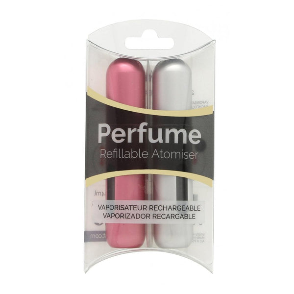 Pressit Pressit Refillable Perfume Atomiser Duo Pack - Silver & Pink - Health & Beauty > Personal Care > Cosmetics > Perfumes & Colognes > Eaux de Parfum EDT
