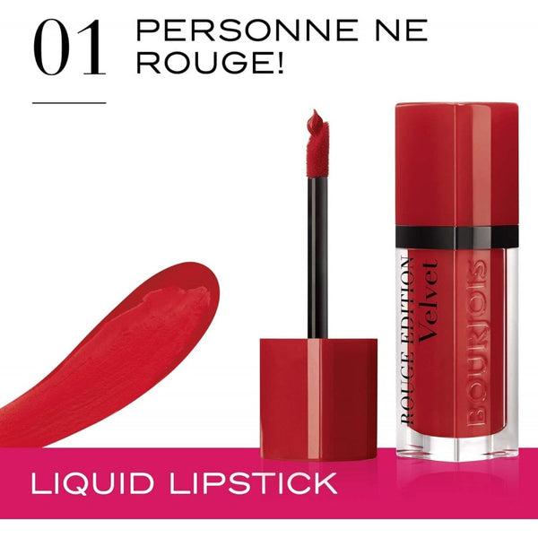 Bourjois Bourjois Lip Rouge Edition Velvet Lipstick 6.7ml - 01 Personne Ne Rouge - Health & Beauty > Personal Care > Cosmetics > Makeup > Lip Makeup > Lipsticks Lipstick