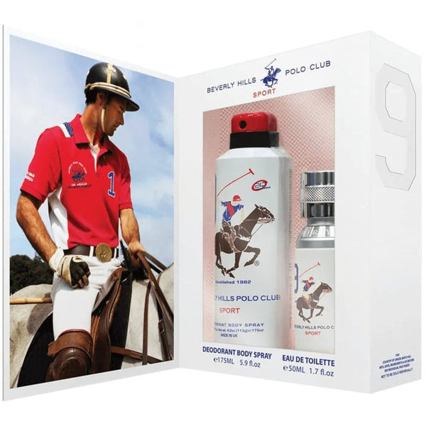 Beverly Hills Beverly Hills Polo Club Sport 9 Gift Set 50ml EDT Spray + 175ml Deodorant Spray - Health & Beauty > Personal Care > Cosmetics > Perfumes & Colognes > Eaux de Parfum Gift Set