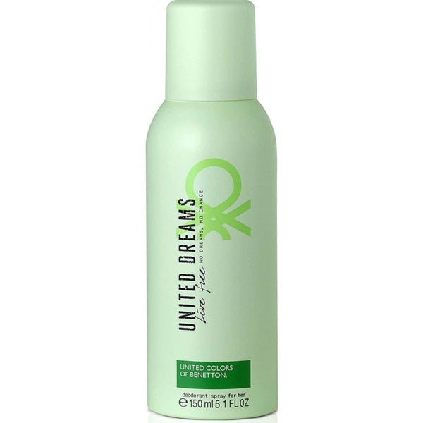 Benetton Benetton United Colors Of Benetton United Dreams Live Free Deodorant Spray For Her 150ml - Health & Beauty > Personal Care > Deodorants & Anti-Perspirant > Deodorants DEODORANT SPRAY