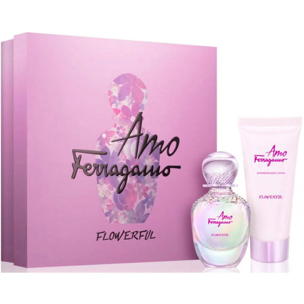 Salvatore Ferragamo Salvatore Ferragamo Amo Flowerful Gift Set 50ml EDT Spray + Body Lotion 100ml - Health & Beauty > Personal Care > Cosmetics > Perfumes & Colognes EDT