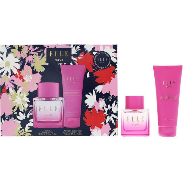 Elle Elle Fleur Gift Set 100ml EDP Spray + 100ml Body Lotion - Health & Beauty > Personal Care > Cosmetics > Perfumes & Colognes EDP