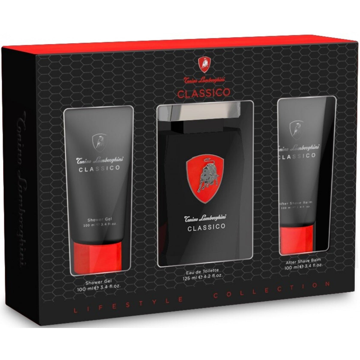 Lamborghini Lamborghini Classico Gift Set 125ml EDT + 100ml Aftershave Balm + 100ml Shower Gel - Health & Beauty > Personal Care > Cosmetics > Perfumes & Colognes EDT