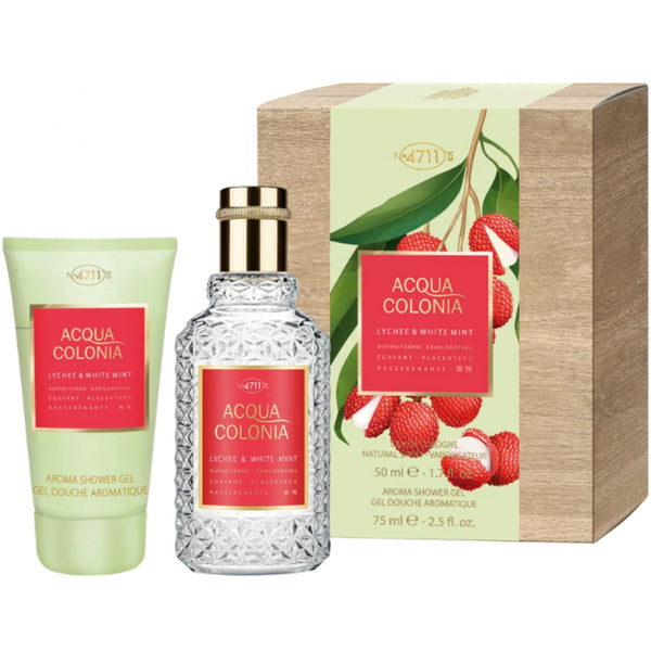 4711 4711 Acqua Colonia Lychee & White Mint Gift Set 50ml EDC Spray + 75ml Shower Gel - Health & Beauty > Personal Care > Cosmetics > Perfumes & Colognes EDC
