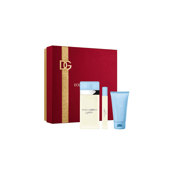 Dolce & Gabbana D&G Light Blue 100ml EDT Spray + 100ml Body Cream + 10ml EDT -