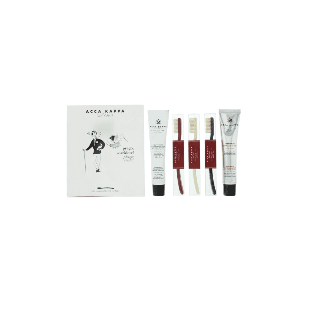 Acca Kappa Acca Kappa 5 Piece Gift Set: Toothpaste 2 x 100ml - Toothbrush x 3 - Health & Beauty > Personal Care > Oral Care > Toothbrushes > Toothbrush Sets
