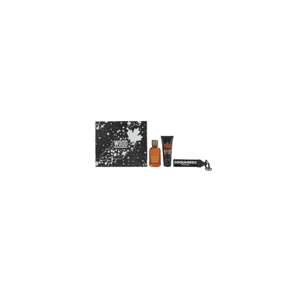 DSQUARED2 Dsquared2 Wood Gift Set 100ml EDT Spray + Shower Gel 100ml + Key Ring - Health & Beauty > Personal Care > Cosmetics > Bath & Body Gift Sets
