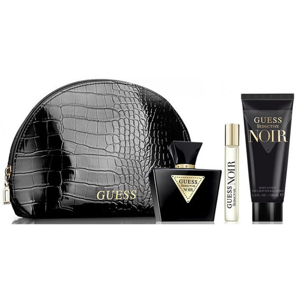 Guess Guess Seductive Noir (W) Gift Set 75ml EDT Spray + 100ml Body Lotion + 15ml EDT Spray + Pouch - Health & Beauty > Personal Care > Cosmetics > Bath & Body Gift Sets