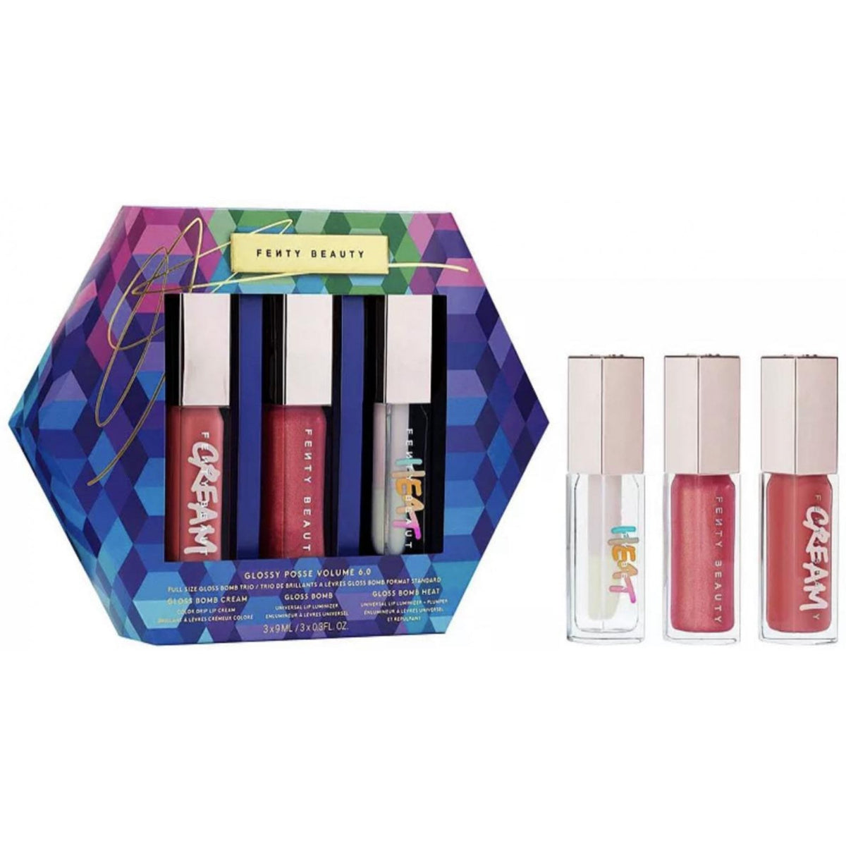 Fenty Beauty Fenty Beauty Glossy Posse Vol.6 Bomb Lip Gloss Trio - Health & Beauty > Personal Care > Cosmetics > Makeup > Lip Makeup > Lip Gloss
