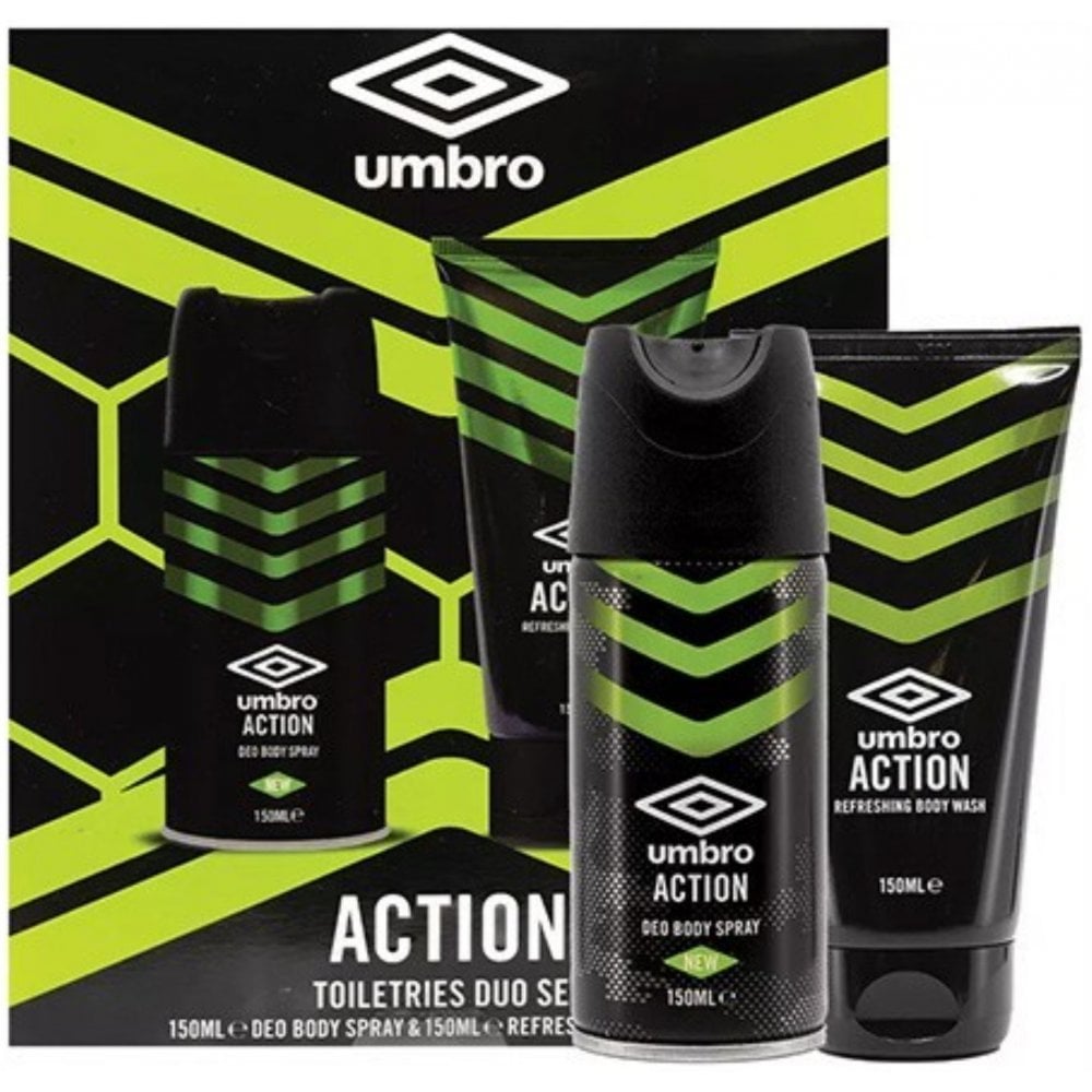 Umbro Umbro Action For Him Gift Set 150ml Body Spray + 150ml Body Wash - Health & Beauty > Personal Care > Cosmetics > Bath & Body Gift Sets