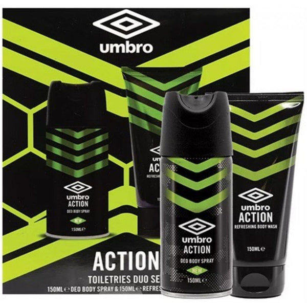 Umbro Umbro Action For Him Gift Set 150ml Body Spray + 150ml Body Wash - Health & Beauty > Personal Care > Cosmetics > Bath & Body Gift Sets